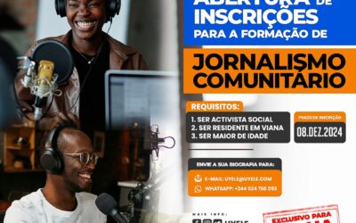 Inscrições Abertas: Formação sobre Jornalismo Comunitário em Viana